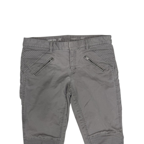 GAP Gray Khakis Skinny Mini Skimmer Size 8 - Picture 2 of 8